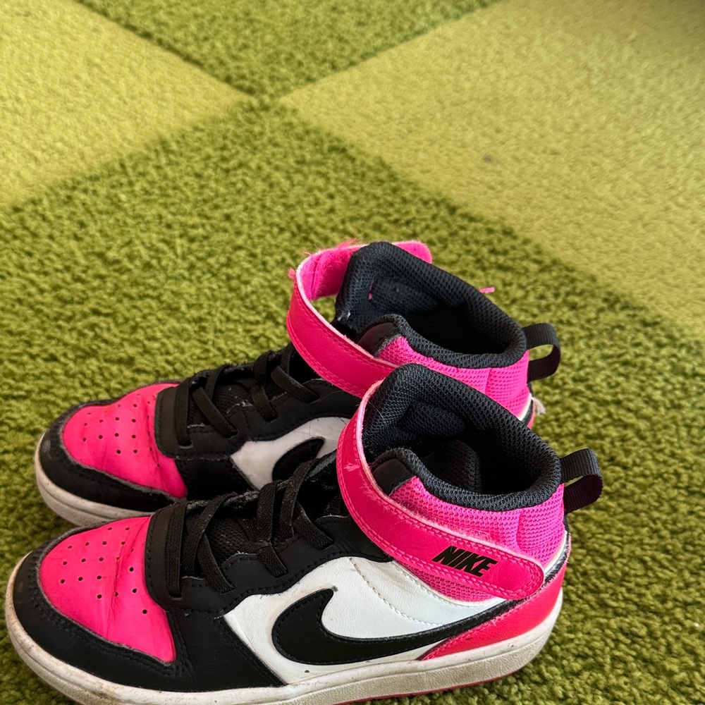 Nike Kids Sneakers - Pink, Black, and White